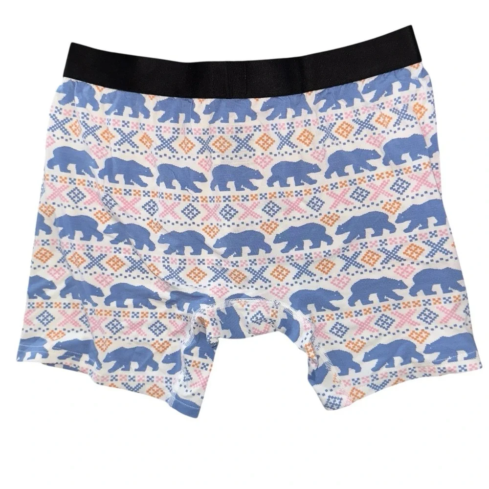 MeUndies Mens Medium Blue Polar Bear Modal Boxer Briefs NWOT‎